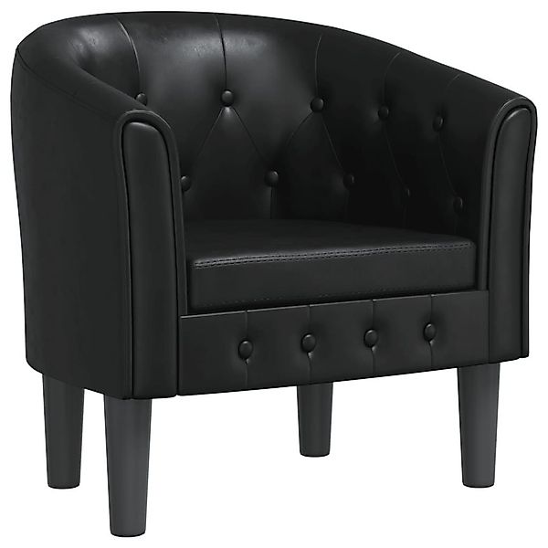 vidaXL Sessel Clubsessel Schwarz Kunstleder (1-St) günstig online kaufen