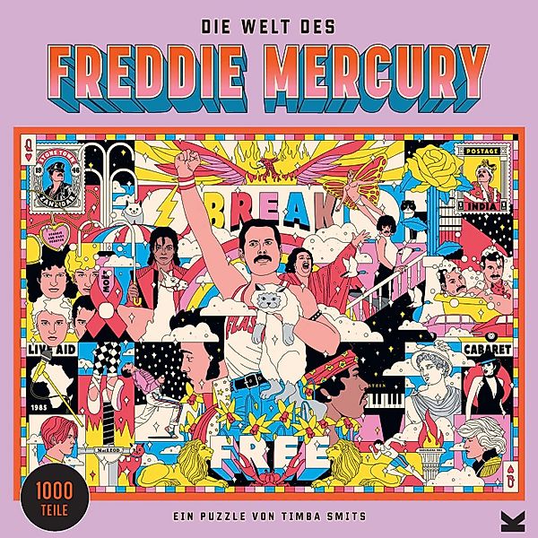 Laurence King Puzzle Die Welt des Freddie Mercury, 1000 Puzzleteile günstig online kaufen