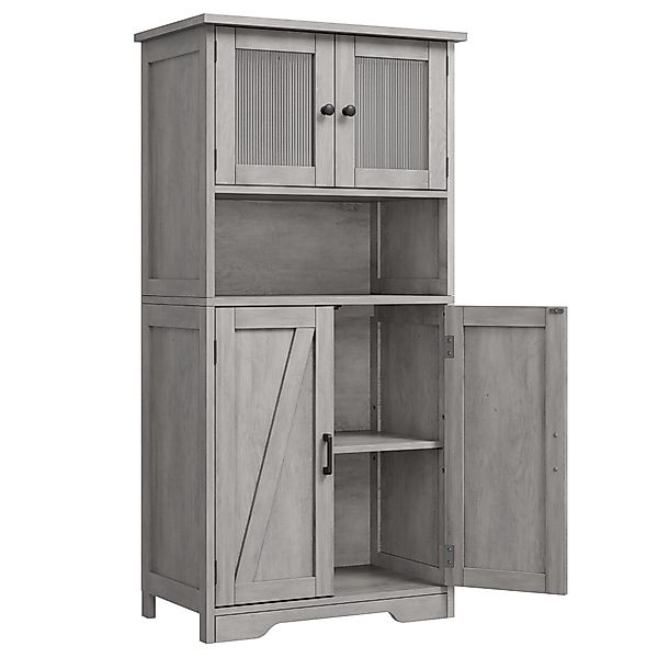 GarveeMore Hochschrank 128cm Badezimmerschrank mit 4 günstig online kaufen