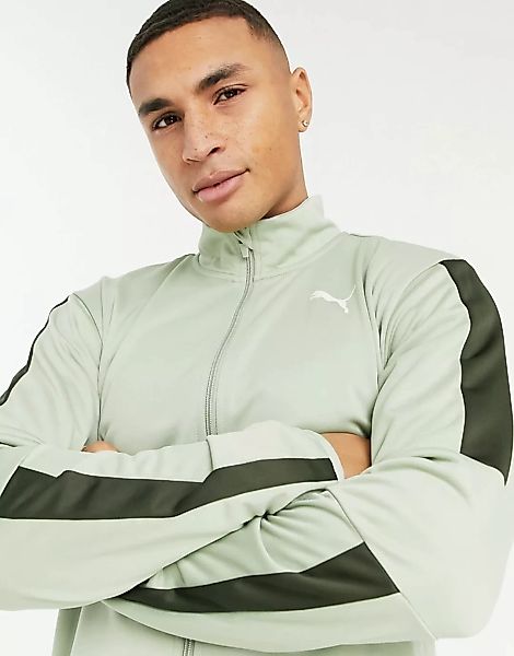 PUMA – Training Favorite – Jacke mit Reißverschluss in Grün günstig online kaufen