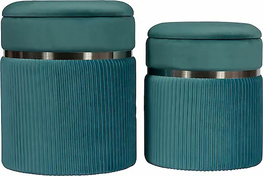 Kayoom Polsterhocker »Hocker Zora 325 2er-Set«, gepolstert, mit Stauraum günstig online kaufen