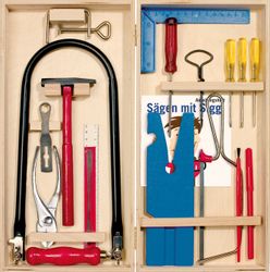 Pebaro Kinder-Werkzeug-Set Laubsägeset: Laubsägetischchen + Drillbohrer günstig online kaufen