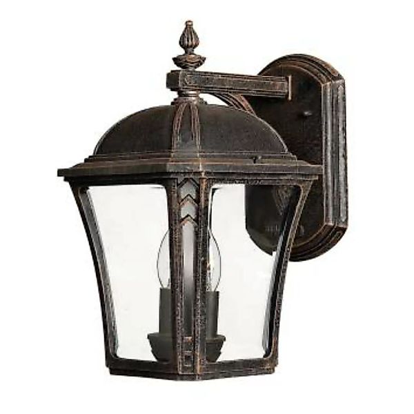 Außenwandlampe DONNA Braun antik IP44 E14 Haus Hof günstig online kaufen