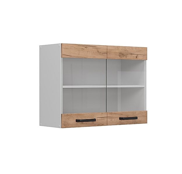 Vicco Glashängeschrank R-Line, Goldkraft Eiche/Weiß, 80 cm (1-St) günstig online kaufen