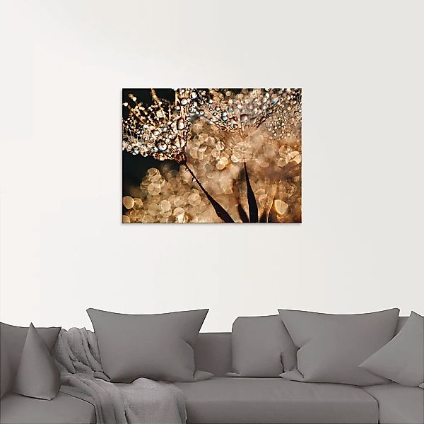 Artland Glasbild »Pusteblume Goldschimmer«, Blumen, (1 St.), in verschieden günstig online kaufen