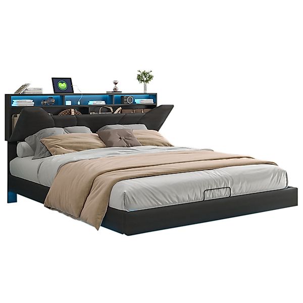 FUROKOY Stauraumbett Schwebebett Hydraulisches Bett mit günstig online kaufen
