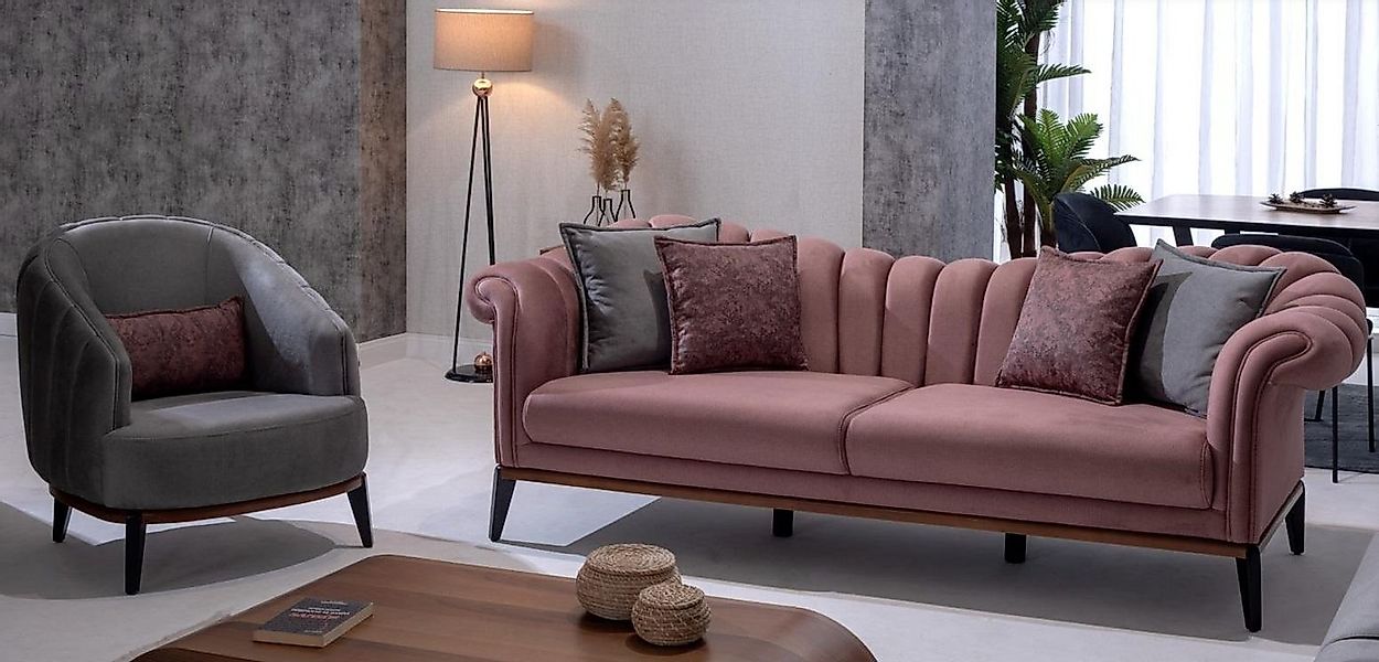 JVmoebel Sofa Couchen Sofas Garnitur 3 Sitzer + 1 Sitzer Sofagarnitur Polst günstig online kaufen
