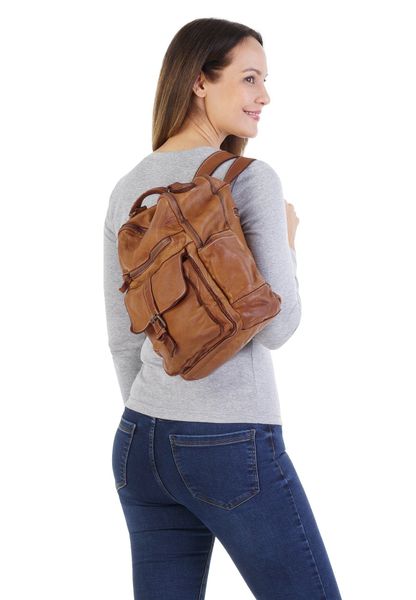 X-Zone Laptoprucksack, echt Leder, Made in günstig online kaufen