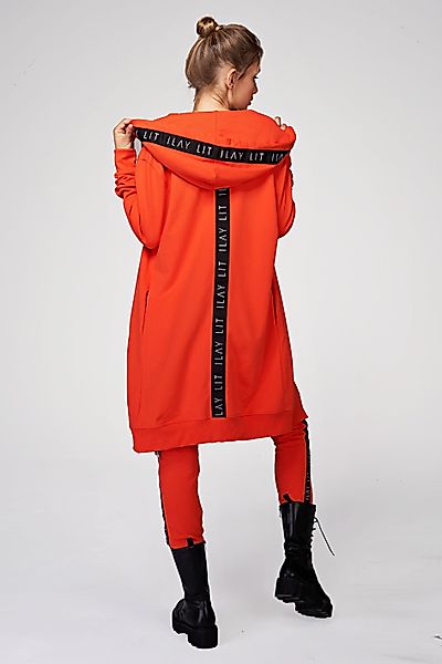 ILAY Lit Kapuzensweatjacke Midi Mantel, Coral günstig online kaufen