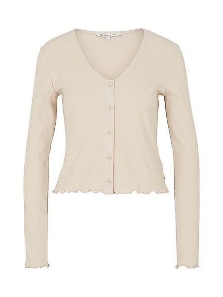 TOM TAILOR T-Shirt rib cardigan with frilled edge günstig online kaufen