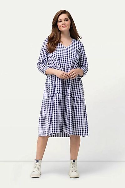 Ulla Popken Jerseykleid Tunika-Midikleid Bubble-Qualität V-Ausschnitt günstig online kaufen