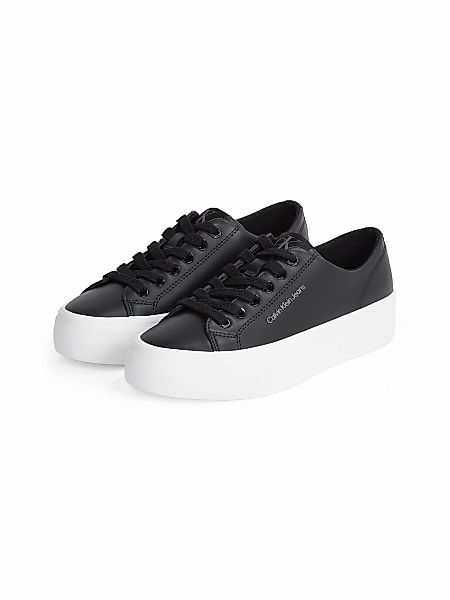 Calvin Klein Jeans Plateausneaker "VULC FLATFORM LOW MG LTH", Schnürschuh, günstig online kaufen