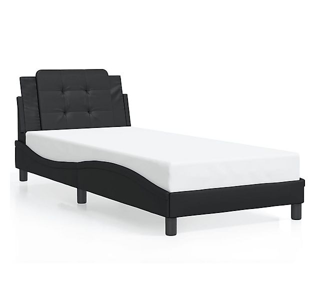 vidaXL Bett Bettgestell ohne Matratze "Zadar" Schwarz 90x200 cm Kunstleder günstig online kaufen