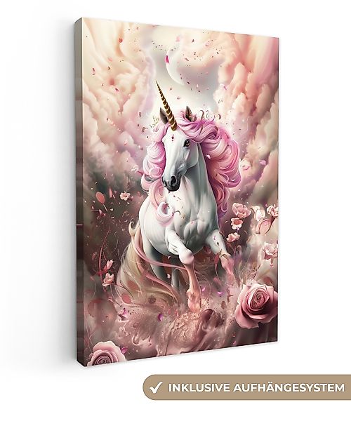 OneMillionCanvasses® Leinwandbild Einhorn - Mädchen - günstig online kaufen