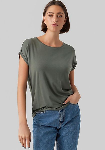 Vero Moda Rundhalsshirt VMAVA PLAIN SS TOP GAJRS NOOS Materialmix, regular günstig online kaufen