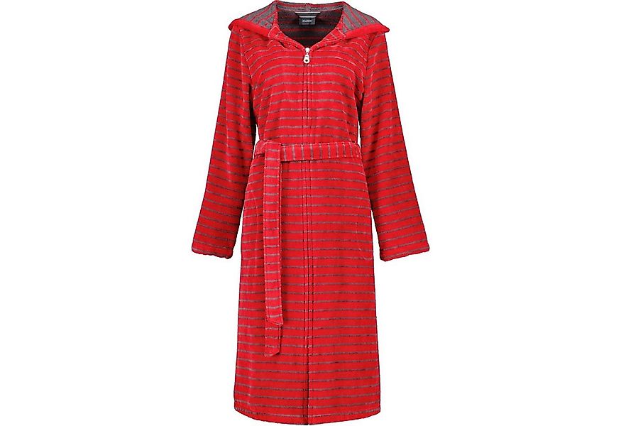 Cawö Damenbademantel Shades 1492 Kapuze Velours, Kapuze, 100% Baumwolle, Re günstig online kaufen