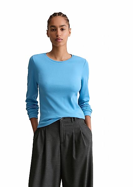 Marc OPolo DENIM Langarmshirt "aus softem Ripp-Jersey" günstig online kaufen