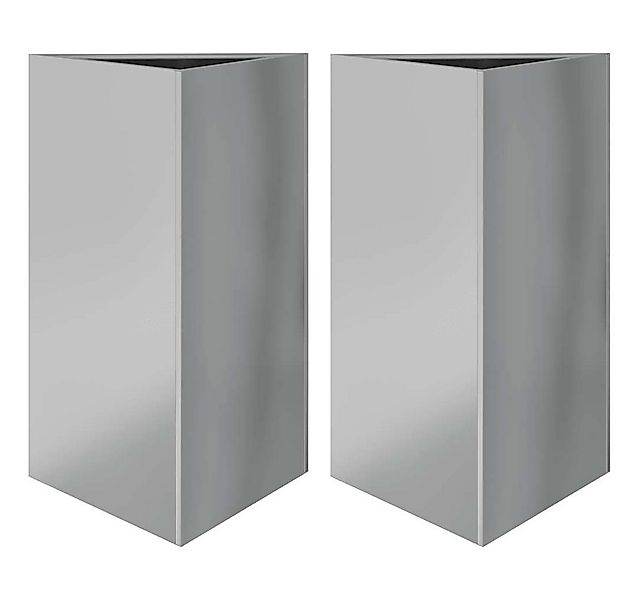 vidaXL Blumentopf Pflanzkübel 2 Stk. Dreieckig 50x43x75 cm Verzinkter Stahl günstig online kaufen