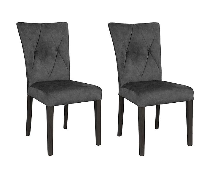 Home affaire 4-Fußstuhl "Diamond" (Set) 2 Stk.Sitz und Ruecken gepolstert günstig online kaufen