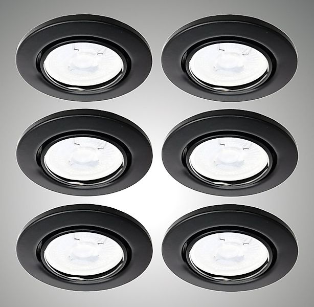 TRANGO LED Einbauleuchte, 3-Stufen dimmbar, 6er Set LED Einbaustrahler 6729 günstig online kaufen