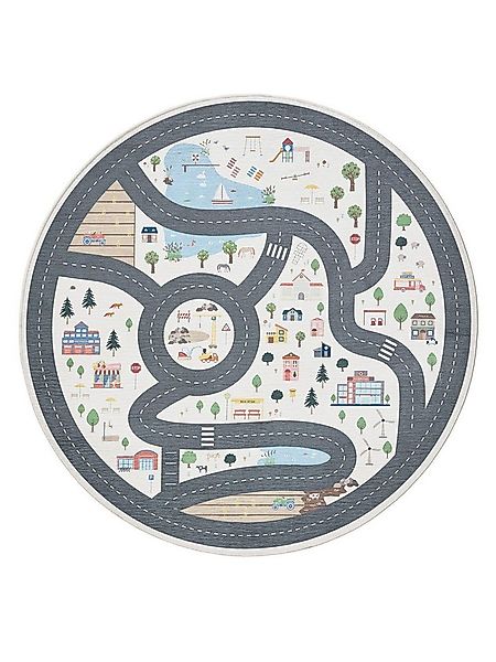 benuta Kinderteppich Linus, rund, Höhe: 5 mm, Kinderteppich, Teppich Kinder günstig online kaufen