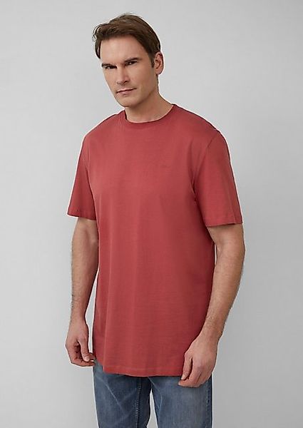 s.Oliver Kurzarmshirt Baumwoll-T-Shirt mit kleinem Logo-Print Logo günstig online kaufen