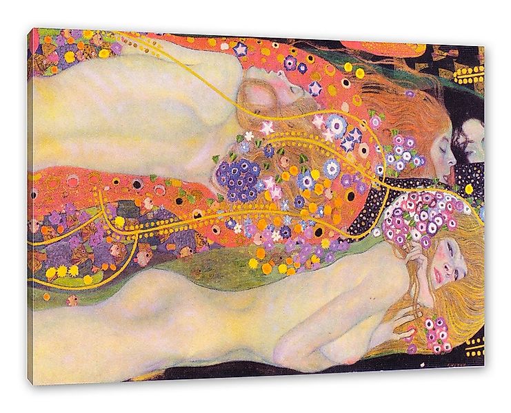 Pixxprint Leinwandbild Gustav Klimt - Wasserschlangen II, Gustav Klimt - Wa günstig online kaufen