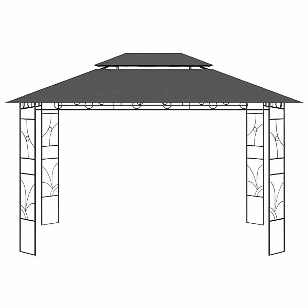 vidaXL Pavillon 4x3x2,7 m Anthrazit 160 g/m2 günstig online kaufen