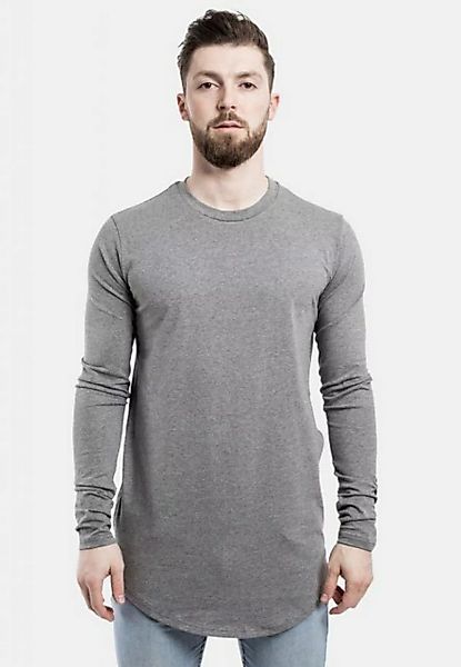 Blackskies T-Shirt Side Zip Langarm Longshirt T-Shirt Silbergrau Small günstig online kaufen