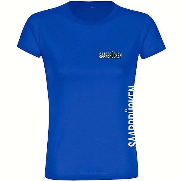 multifanshop T-Shirt Damen Saarbrücken - Brust & Seite - Frauen günstig online kaufen