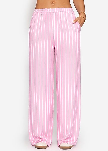 SASSYCLASSY Stoffhose Gestreifte Hose mit weitem günstig online kaufen