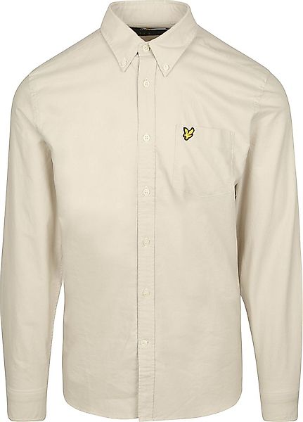 Lyle & Scott Shirt Plain Oxford Ecru - Größe M günstig online kaufen