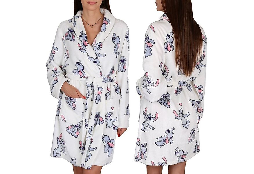 Sarcia.eu Damenbademantel DISNEY Stitch Damen Bademantel, weiß, mit Gürtel günstig online kaufen