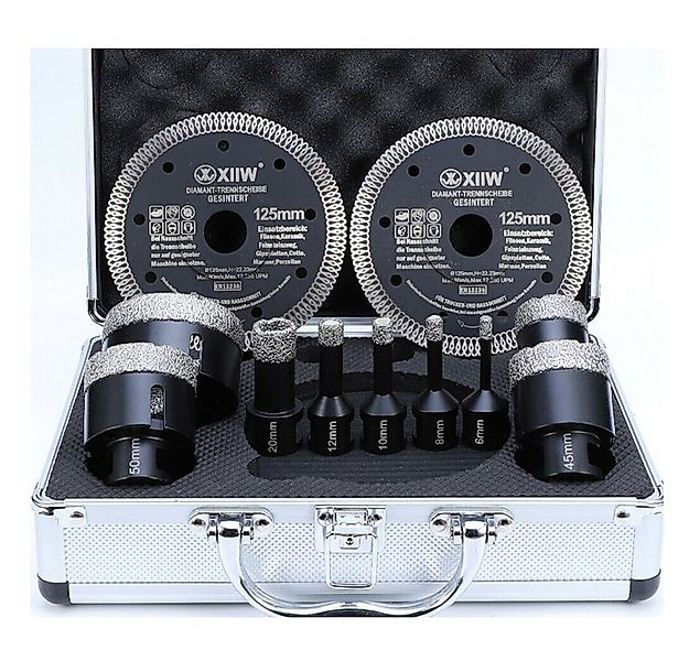 XERSEK Kernbohrer 11Tlg 6-68mm M14 Lochsäge Set Fliesenbohrer Hohlbohrer Ke günstig online kaufen