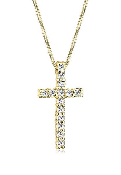 Elli Kette mit Anhänger Kreuz Kristalle günstig online kaufen