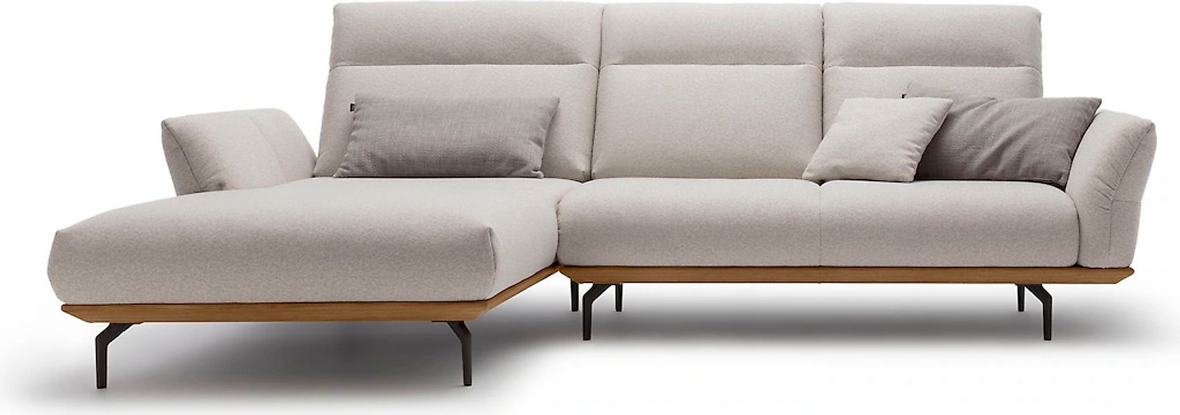 Creation BY ROLF BENZ Ecksofa "CR.460", Sockel in Nussbaum, Winkelfüße in U günstig online kaufen