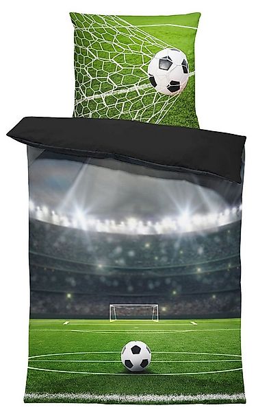 One Home Bettwäsche Fotodruck, Mikrofaser, 4 teilig, Fußball Stadion Kinder günstig online kaufen