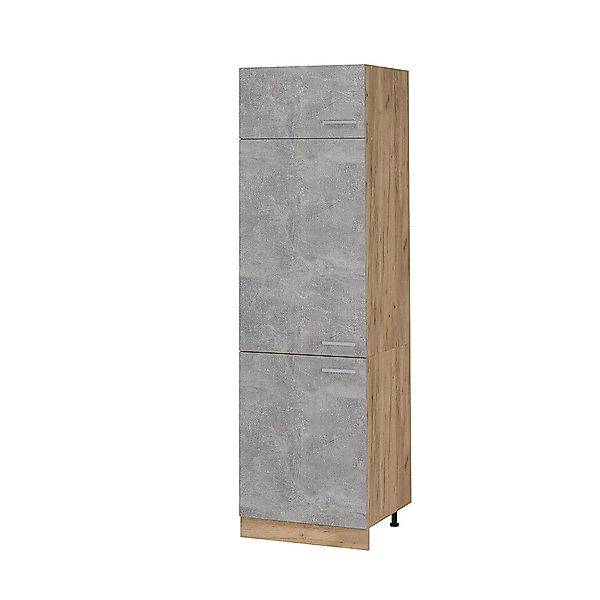 Vicco Kühlumbauschrank R-Line, Beton/Goldkraft Eiche, 60 günstig online kaufen