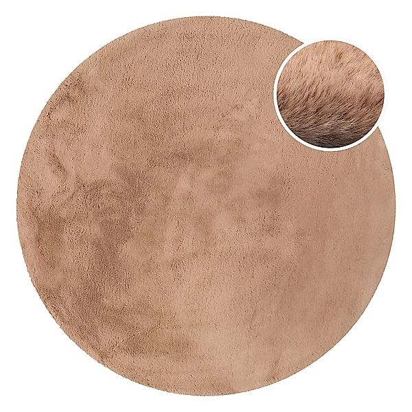 Esprit Hochflor-Teppich »Alice ESP-4377 Kunstfell«, rund, 25 mm Höhe, Kanin günstig online kaufen