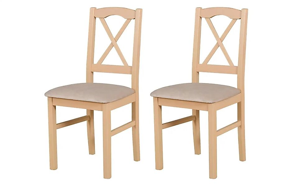 Esszimmerstuhl 2er-Set   ¦ beige ¦ Maße (cm): B: 43 H: 94 Stühle > Küchenst günstig online kaufen