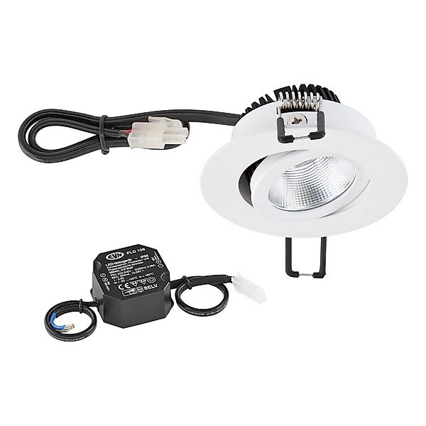 EVN Lichttechnik LED-Deckeneinbauleuchte 3000K 230V IP20 PC20N90102 ws günstig online kaufen
