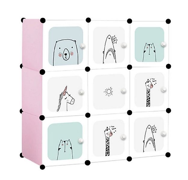 Kids Collective Kinderkleiderschrank Modularer Schrank für Kinder, 9 Türen günstig online kaufen