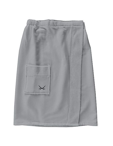 Sansibar Sylt Bademantel Saunakilt SANSIBAR BL 145x50 cm silber günstig online kaufen