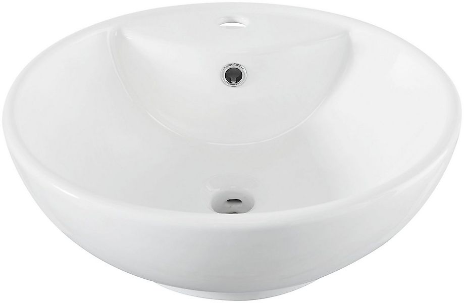welltime Aufsatzwaschbecken Milano, mit Überlauf, rund, Durchmesser 45 cm günstig online kaufen
