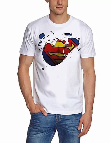 Superman T-Shirt Superman T-Shirt weiß und blau Jugendliche + Erwachsene Gr günstig online kaufen