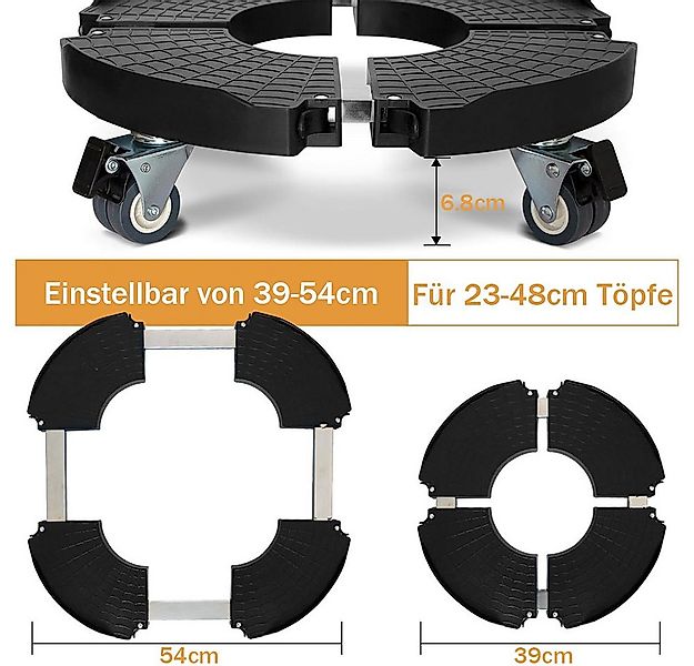 NUODWELL Pflanzenroller Pflanzenroller Blumenroller Außen 39-54cm 200kg Tra günstig online kaufen