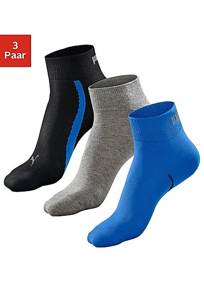 Puma Lifestyle Quarter Socken 3 Paare EU 35-38 Navy / Grey / Strong Blue günstig online kaufen