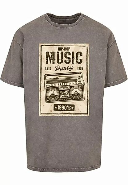 MisterTee T-Shirt MisterTee Herren Retro Boom Acid Washed Heavy Oversize Te günstig online kaufen