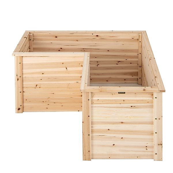 COSTWAY Blumenkasten, L-förmig Hochbeet, aus Tannenholz, günstig online kaufen