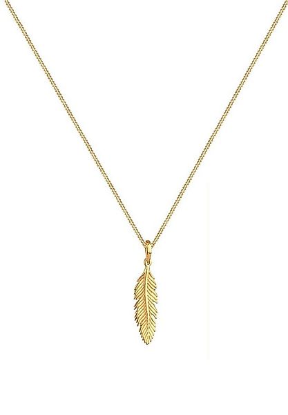 Elli Kette mit Anhänger mit Feder Anhänger aus 925 Sterling Silber, Feder günstig online kaufen